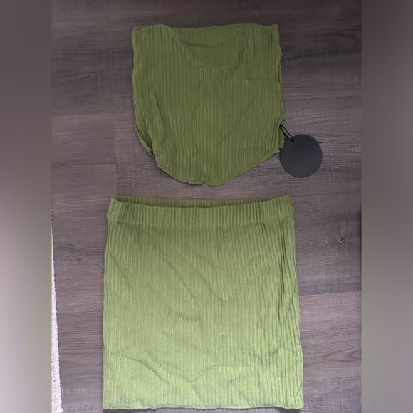 NWT Light Green Summer Skirt and Tube Top Set - Picture 1 of 2